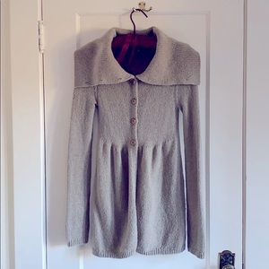 Vince button up sweater with large collar